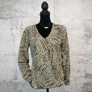 RO & DE Faux Wrap Hi Low Blouse